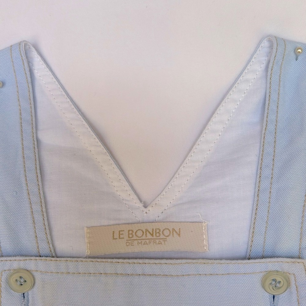 NWOT VINTAGE (2002) LeBonbon De Mafrat Italian Brand Boy’s Overall Size 2 Blue - Picture 3 of 13